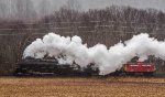 RDG 2102 at Miller's Crossing in a cold soaking rain